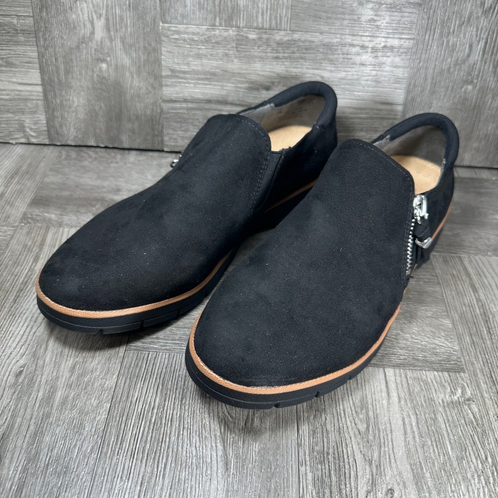 Dr. Scholls Womens Slip On Shoes Size 7 Black Side Zip Casual Comfort NEW - Picture 3 of 8